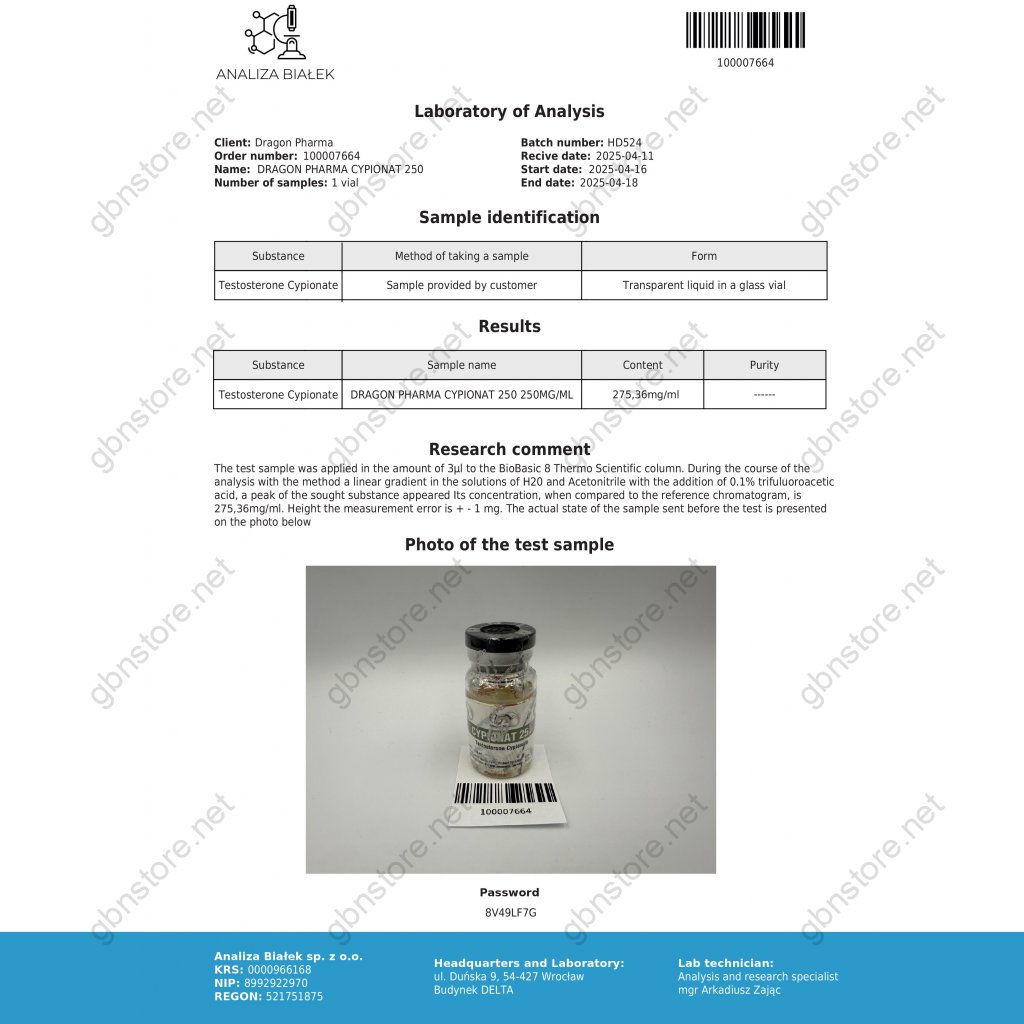 Cypionat 250 Dragon Pharma, Europe Cypionat 250 Dragon Pharma, Europe