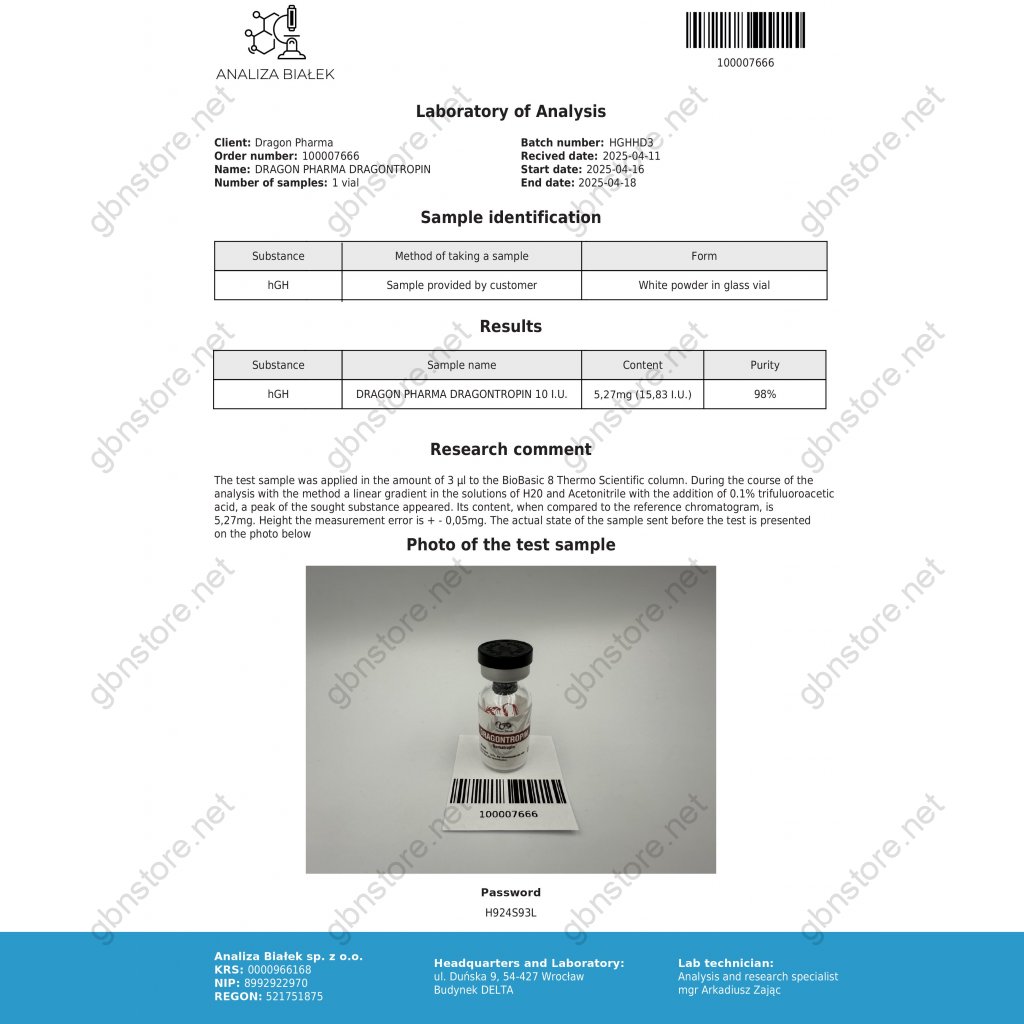 Dragontropin 100IU Dragon Pharma, Europe Dragontropin 100IU Dragon Pharma, Europe