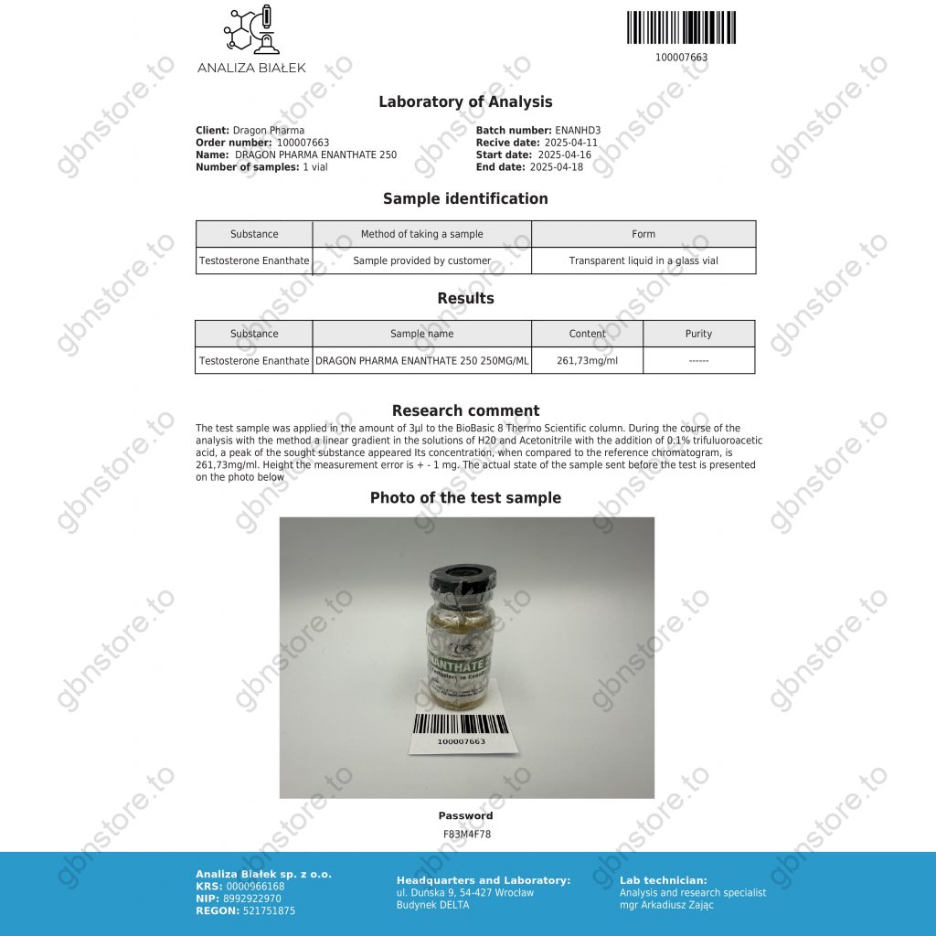 Enantat 250 Dragon Pharma, Europe Enantat 250 Dragon Pharma, Europe