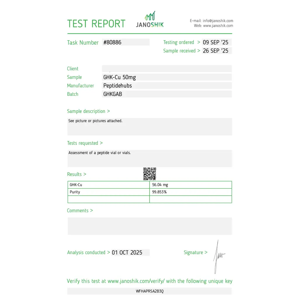 GHK-CU 50mg Peptide Hubs