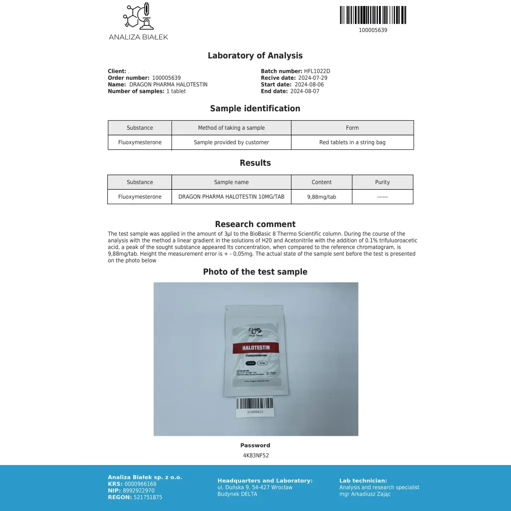 Halotestin Dragon Pharma, Europe Halotestin Dragon Pharma, Europe