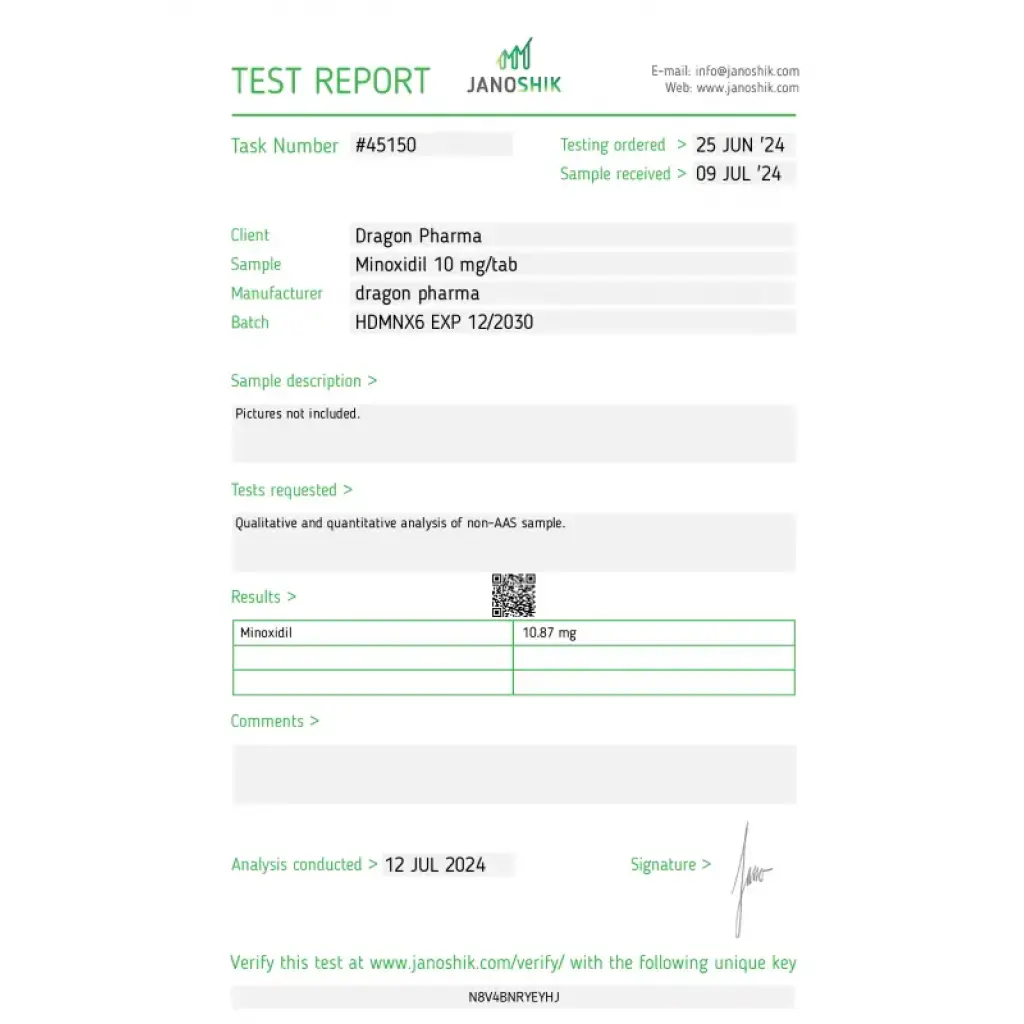 Minoxidil Dragon Pharma, Europe