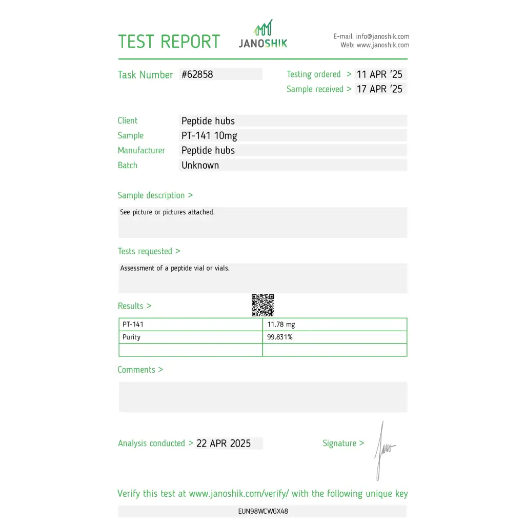 PT-141 10 mg Peptide Hubs PT-141 10 mg Peptide Hubs
