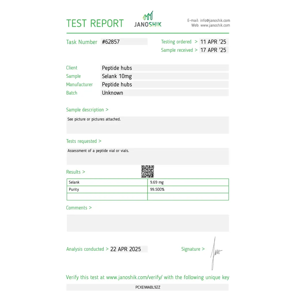Selank 10mg Peptide Hubs Selank 10mg Peptide Hubs