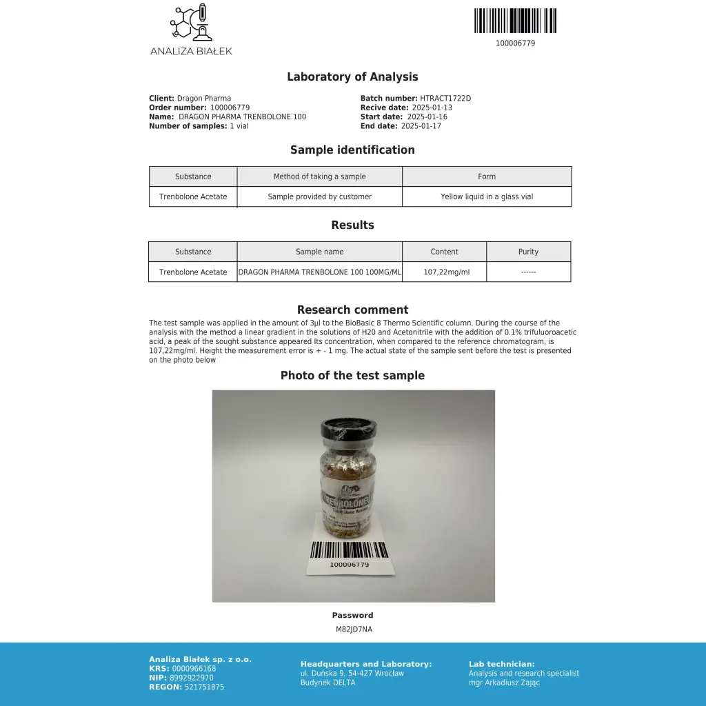 Trenbolone Acetate 100 Dragon Pharma, Europe Trenbolone Acetate 100 Dragon Pharma, Europe