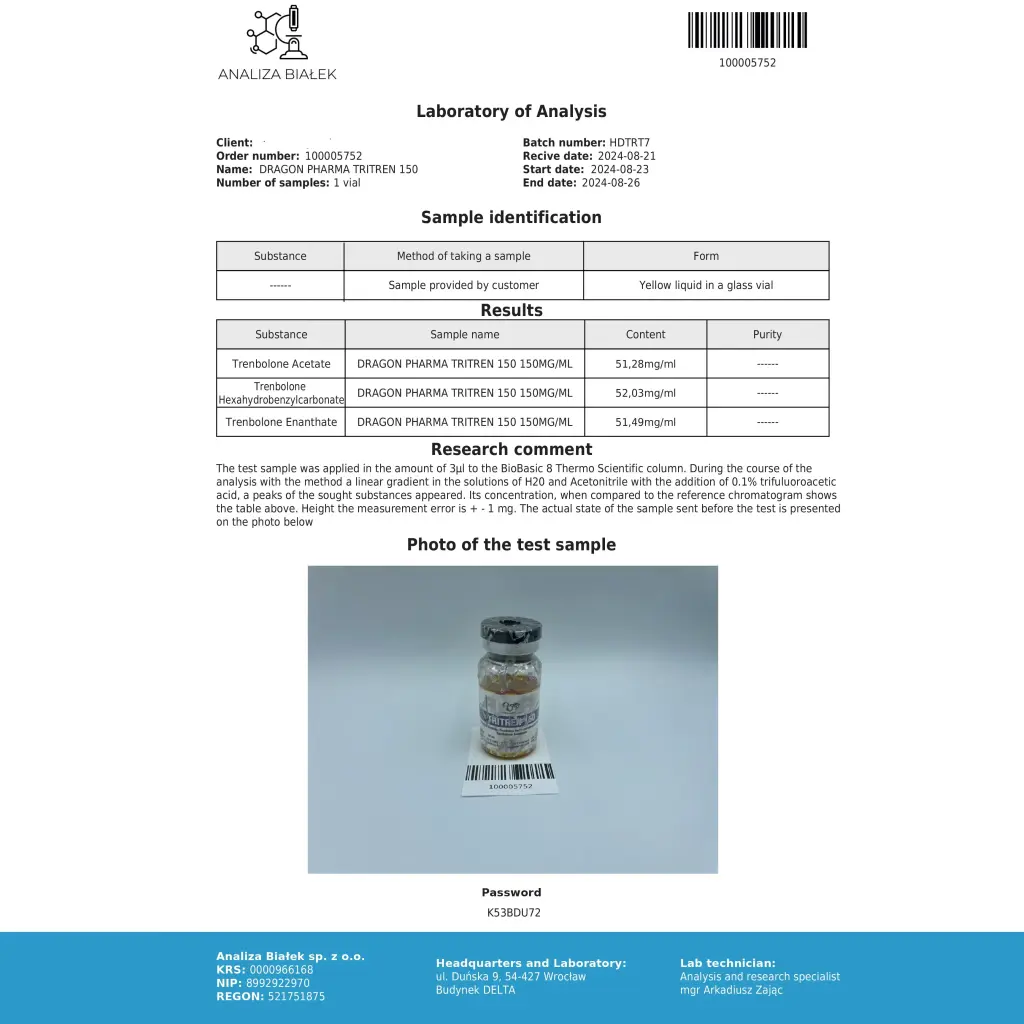 Tri-Tren 150 Dragon Pharma, Europe Tri-Tren 150 Dragon Pharma, Europe